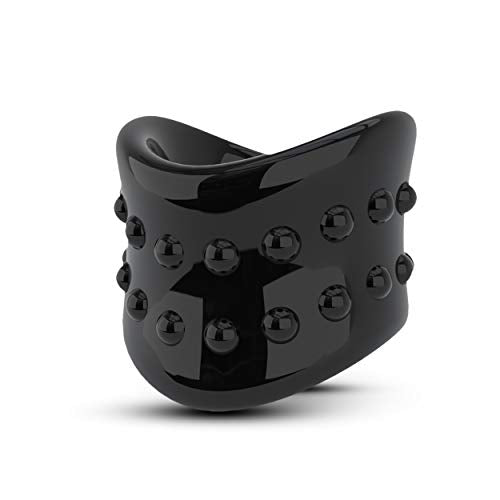Blush Stay Hard X-Long Beef Ball Stretcher – Black TPE Scrotum Stretcher & Penis Ring for Men