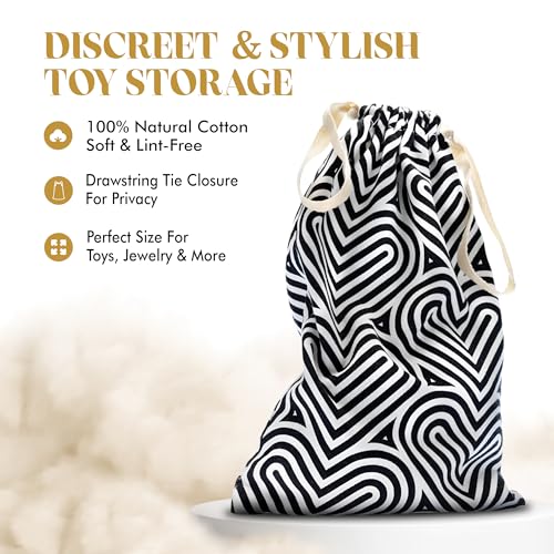 Blush The Collection Cotton Toy Bag – Lint-Free Drawstring Storage for Adult Toys