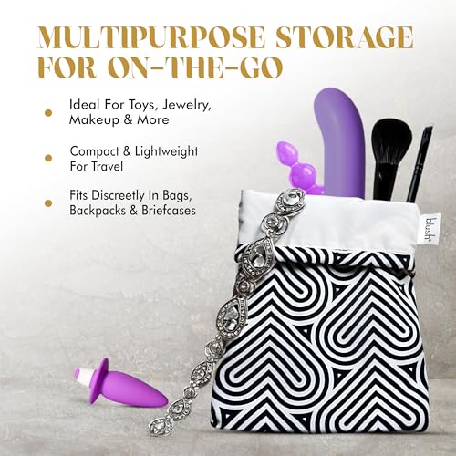 Blush The Collection Cotton Toy Bag – Lint-Free Drawstring Storage for Adult Toys