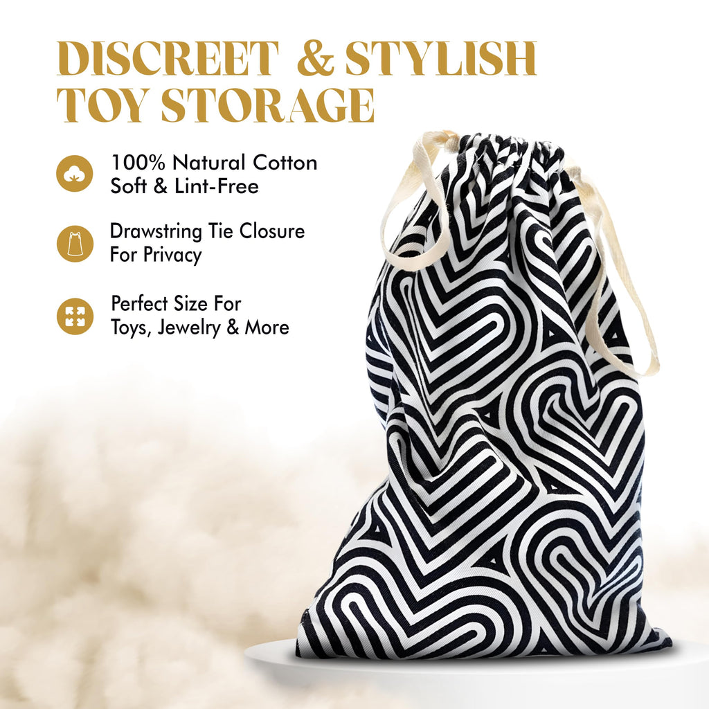 Blush The Collection Cotton Toy Bag – Lint-Free Drawstring Storage for Adult Toys