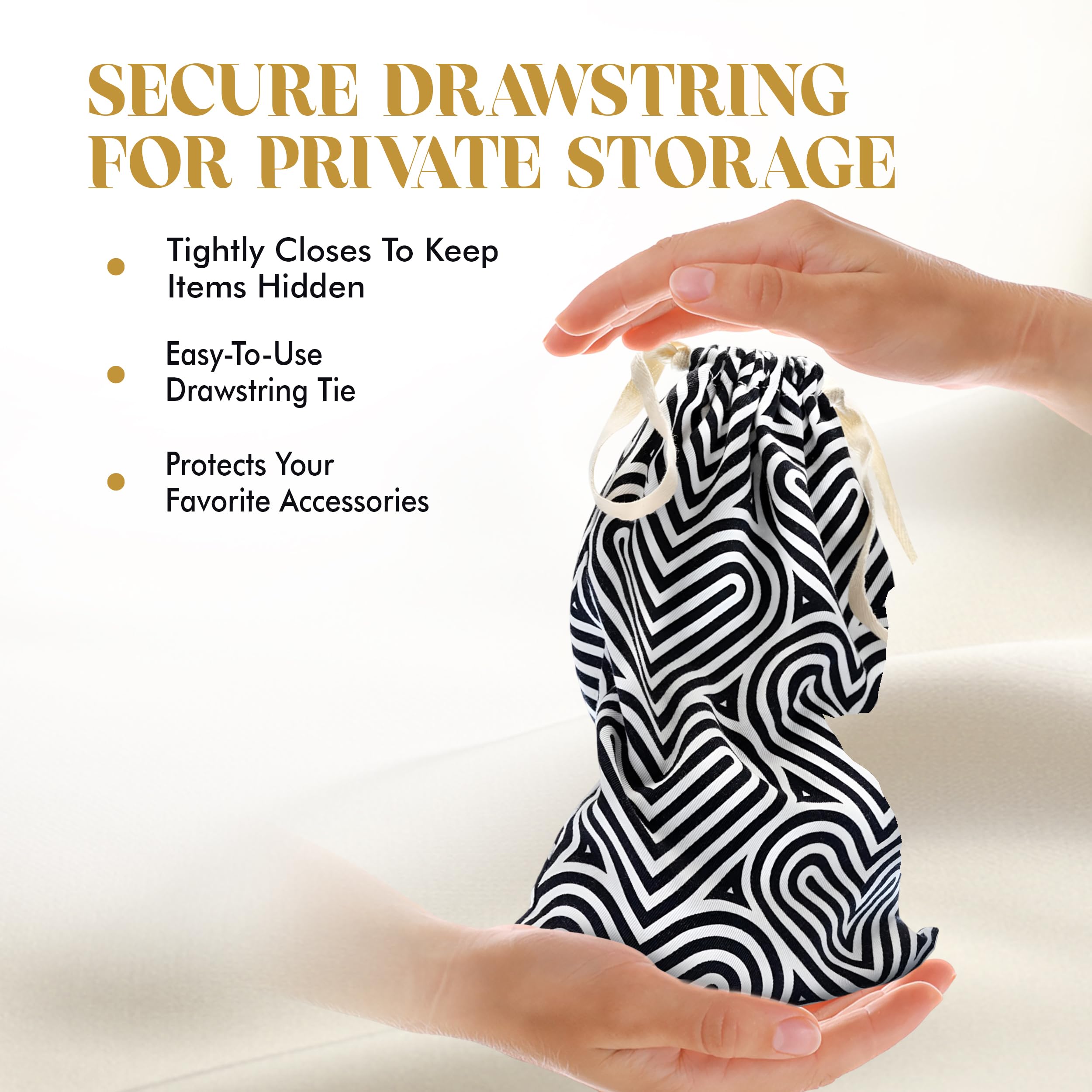 Blush The Collection Cotton Toy Bag – Lint-Free Drawstring Storage for Adult Toys
