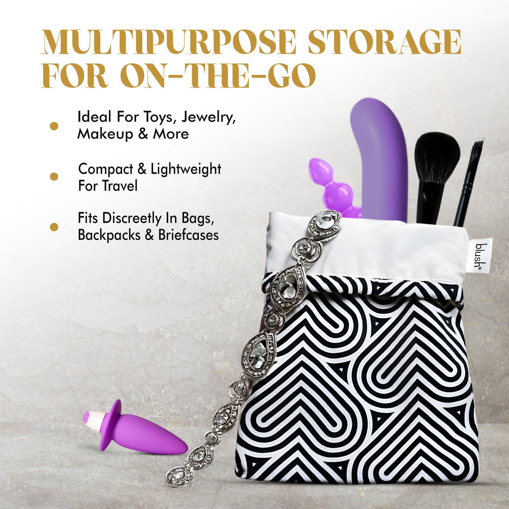 Blush The Collection Cotton Toy Bag – Lint-Free Drawstring Storage for Adult Toys