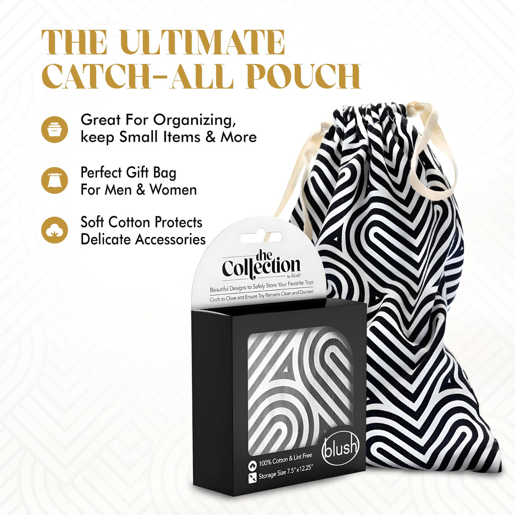 Blush The Collection Cotton Toy Bag – Lint-Free Drawstring Storage for Adult Toys