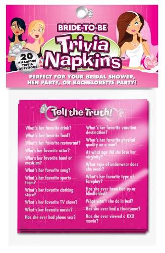 Bride-to-Be Trivia Napkins – 10 Pack with 20 Hilarious Questions