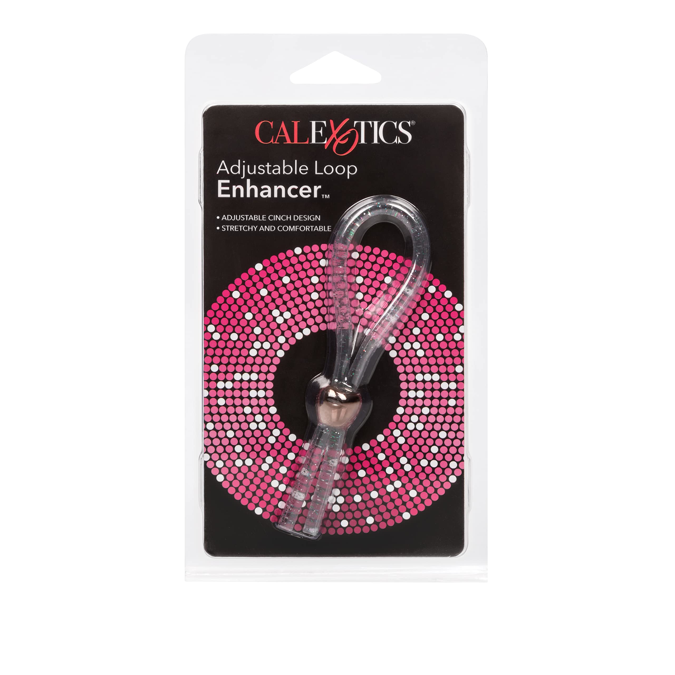 CalExotics Adjustable Loop Enhancer - Clear TPE Penis Ring with Adjustable Cinch