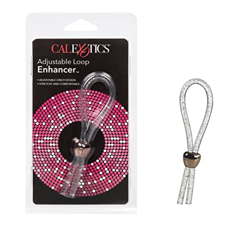 CalExotics Adjustable Loop Enhancer - Clear TPE Penis Ring with Adjustable Cinch