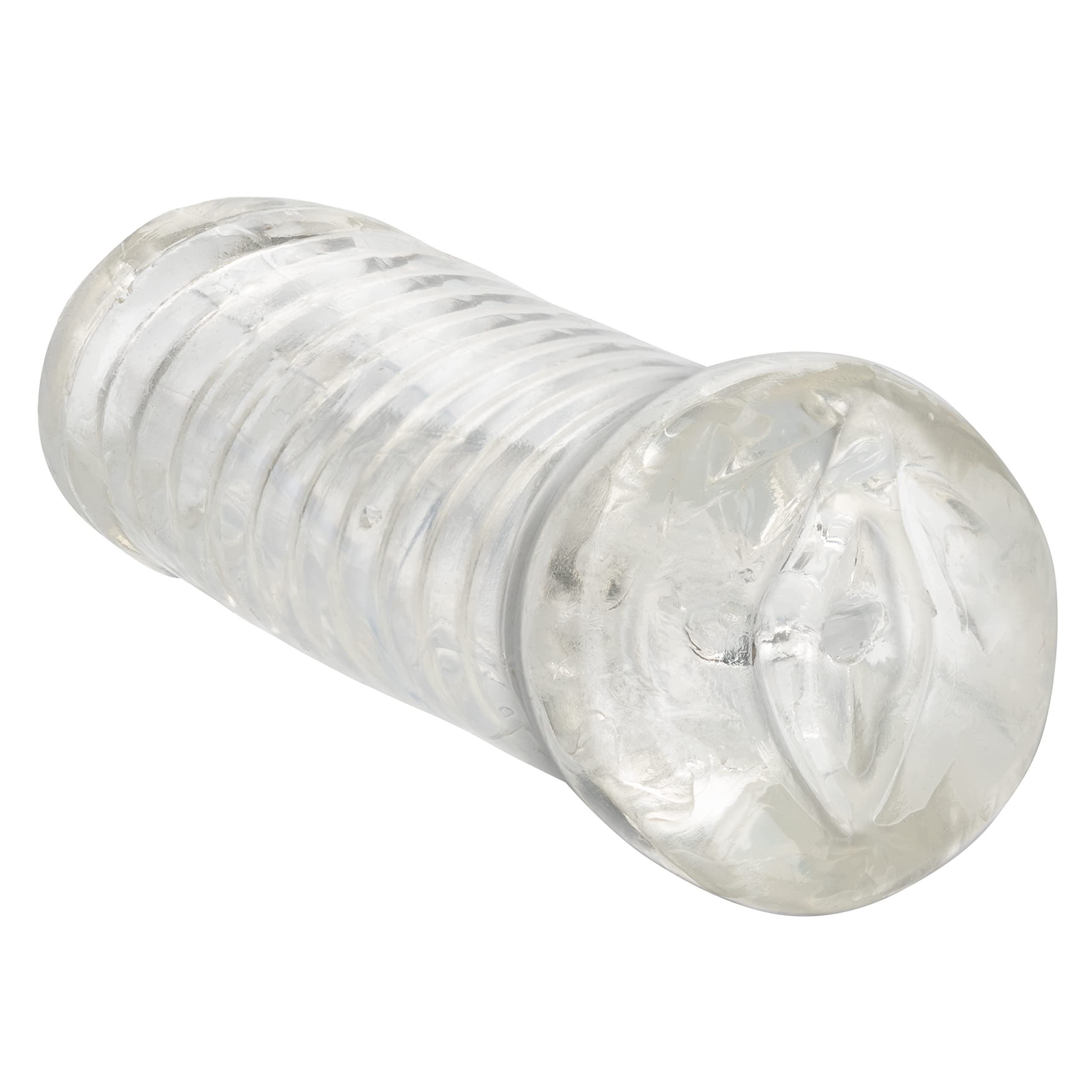 CalExotics Basic Essentials Pussy Stroker - Soft TPE Masturbator with Ribbed Shaft, Open-End Design