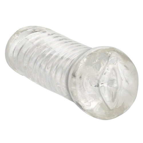 CalExotics Basic Essentials Pussy Stroker - Soft TPE Masturbator with Ribbed Shaft, Open-End Design