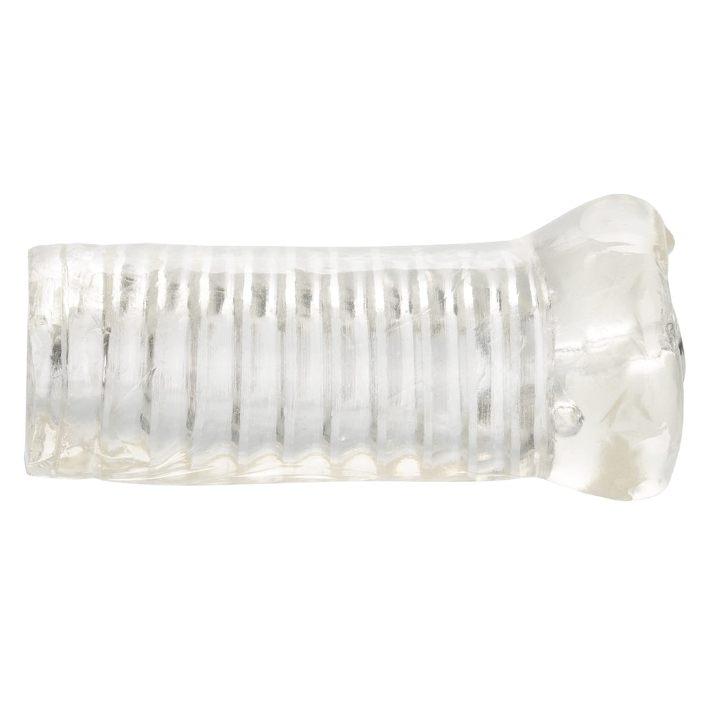 CalExotics Basic Essentials Pussy Stroker - Soft TPE Masturbator with Ribbed Shaft, Open-End Design