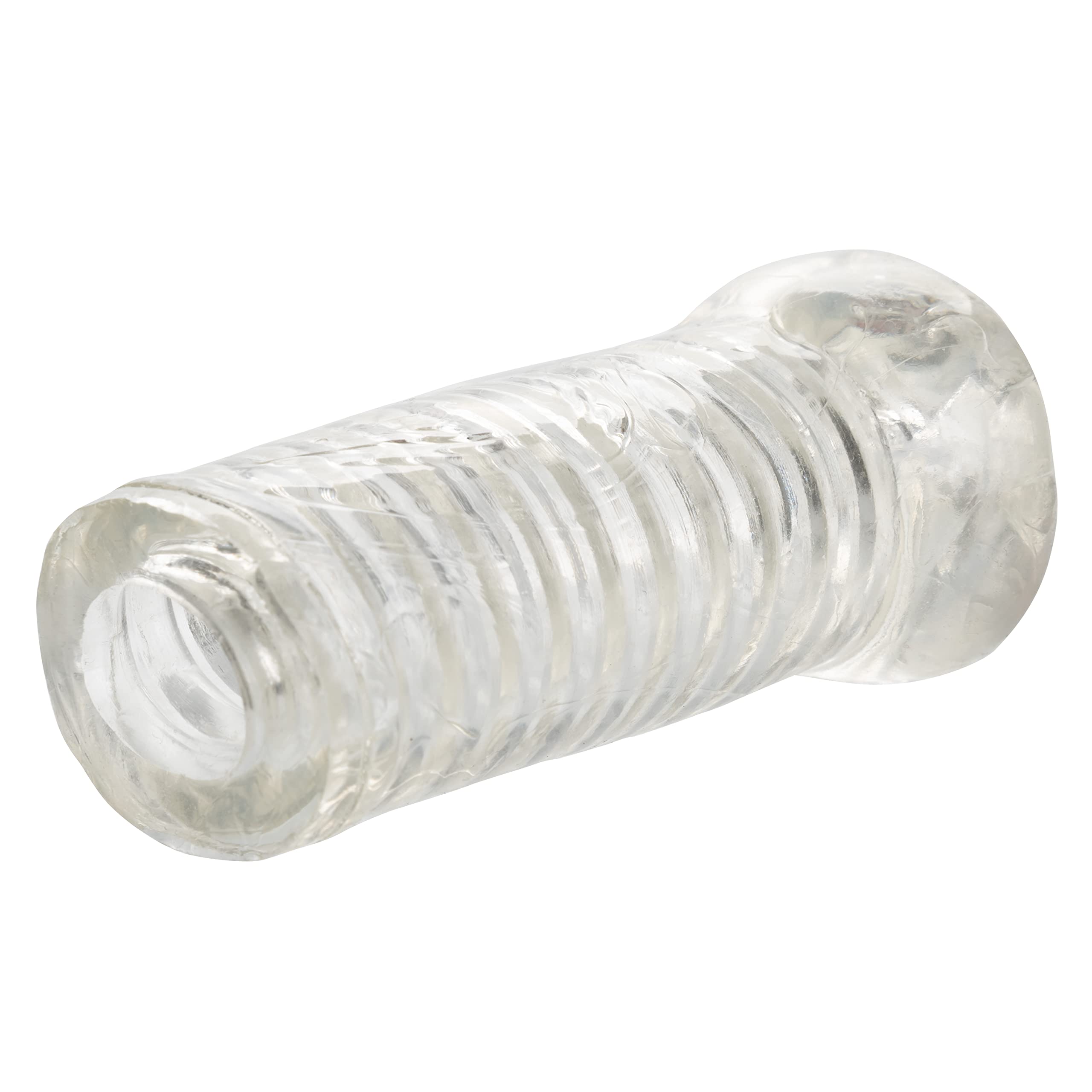 CalExotics Basic Essentials Pussy Stroker - Soft TPE Masturbator with Ribbed Shaft, Open-End Design