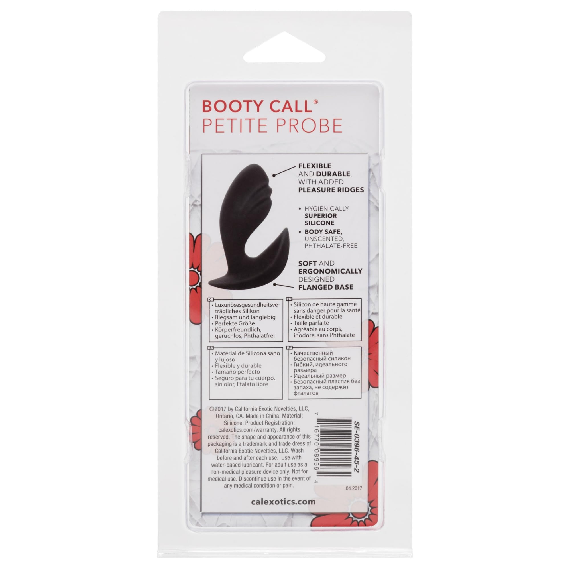 CalExotics Booty Call Petite Probe – Silicone Anal Plug for Beginners, Prostate Stimulation, Black