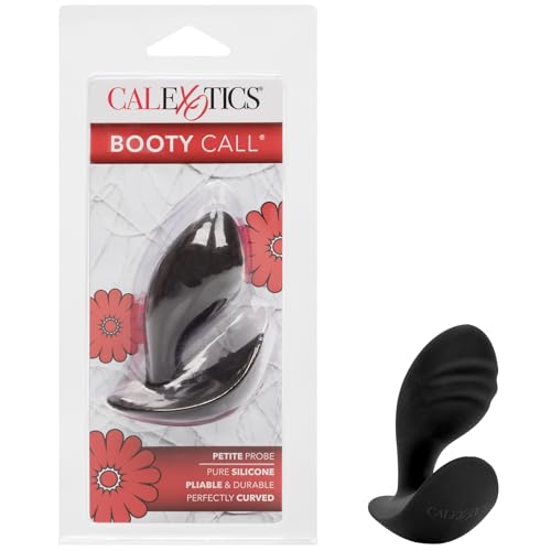CalExotics Booty Call Petite Probe – Silicone Anal Plug for Beginners, Prostate Stimulation, Black