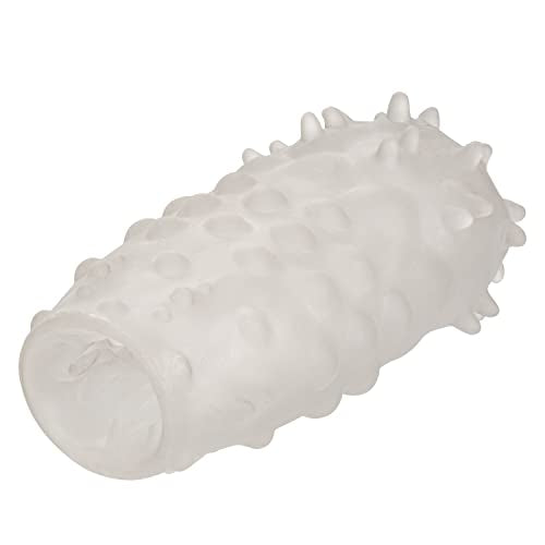 CalExotics Boundless Reversible Nubby Stroker – Clear TPE Male Masturbator with Case