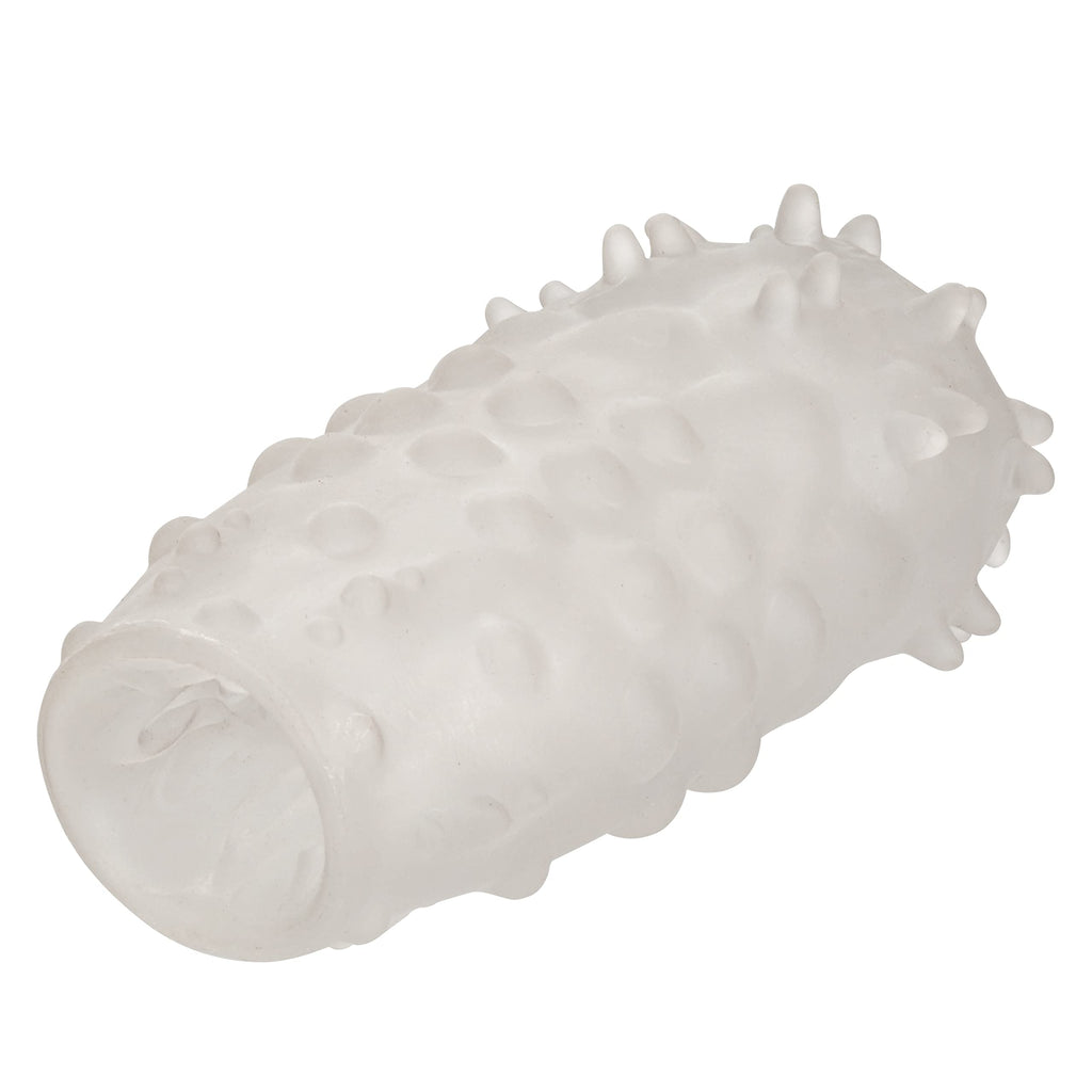 CalExotics Boundless Reversible Nubby Stroker – Clear TPE Male Masturbator with Case