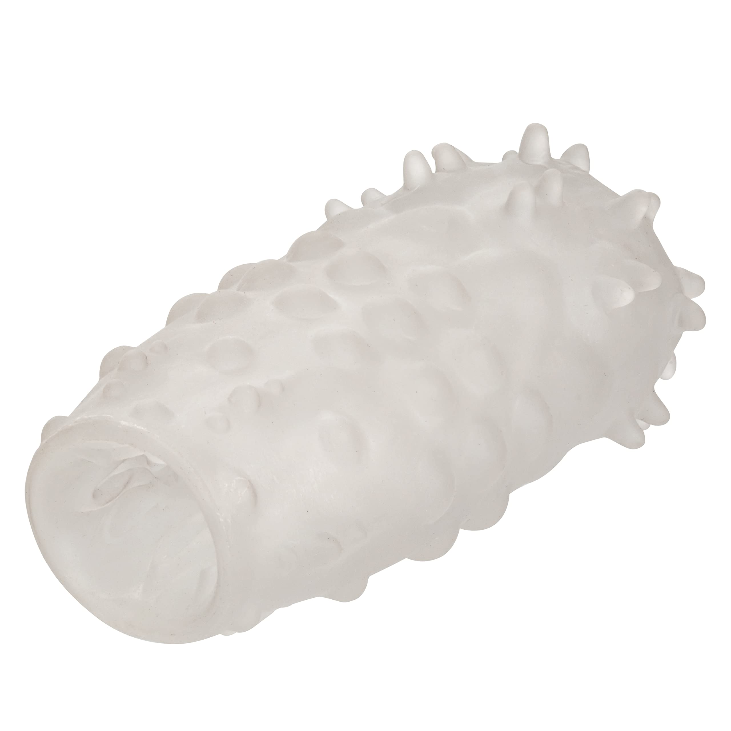 CalExotics Boundless Reversible Nubby Stroker – Clear TPE Male Masturbator with Case