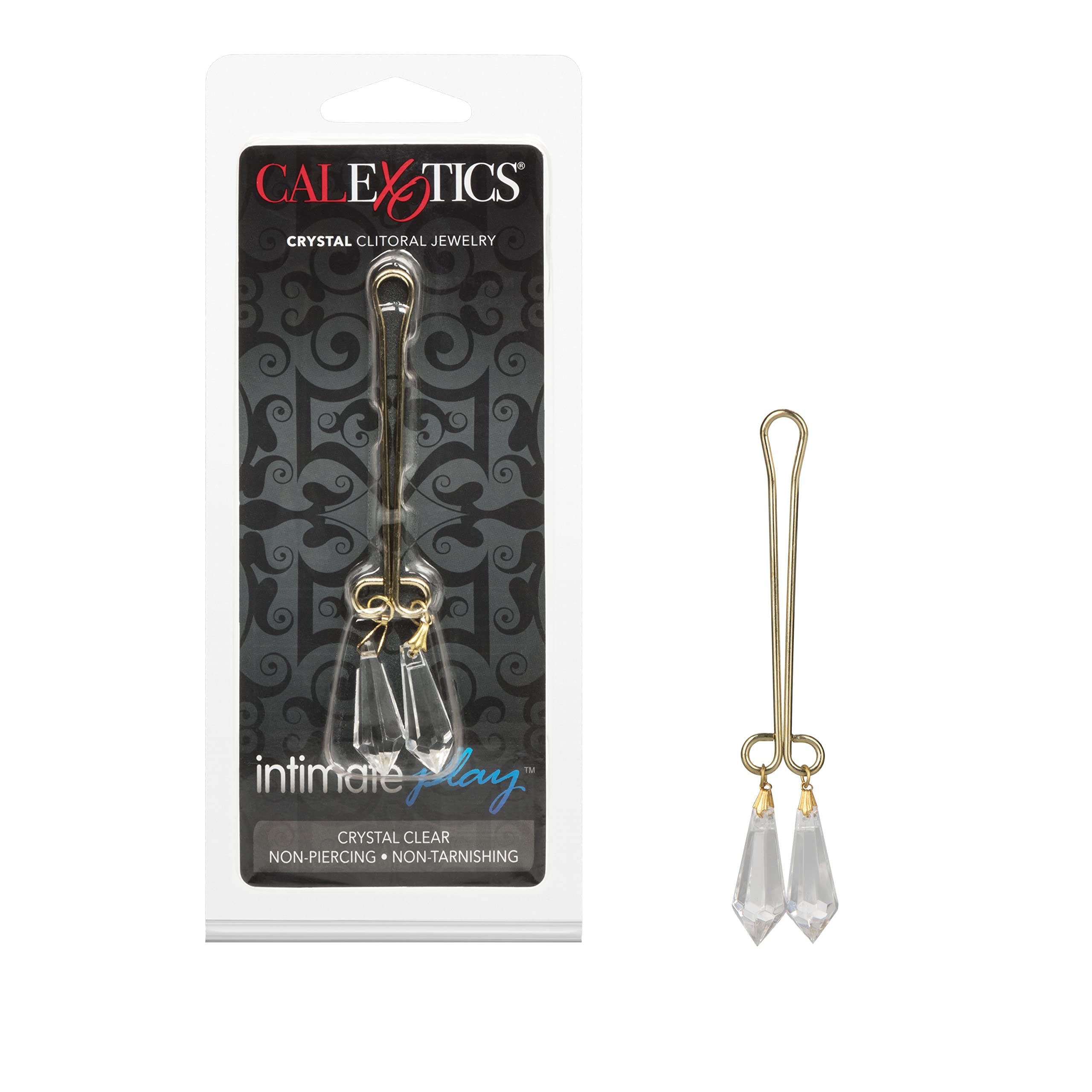 CalExotics Cleopatra Collection Crystal Clear Clitoral Jewelry – Non-Piercing Nickel-Free