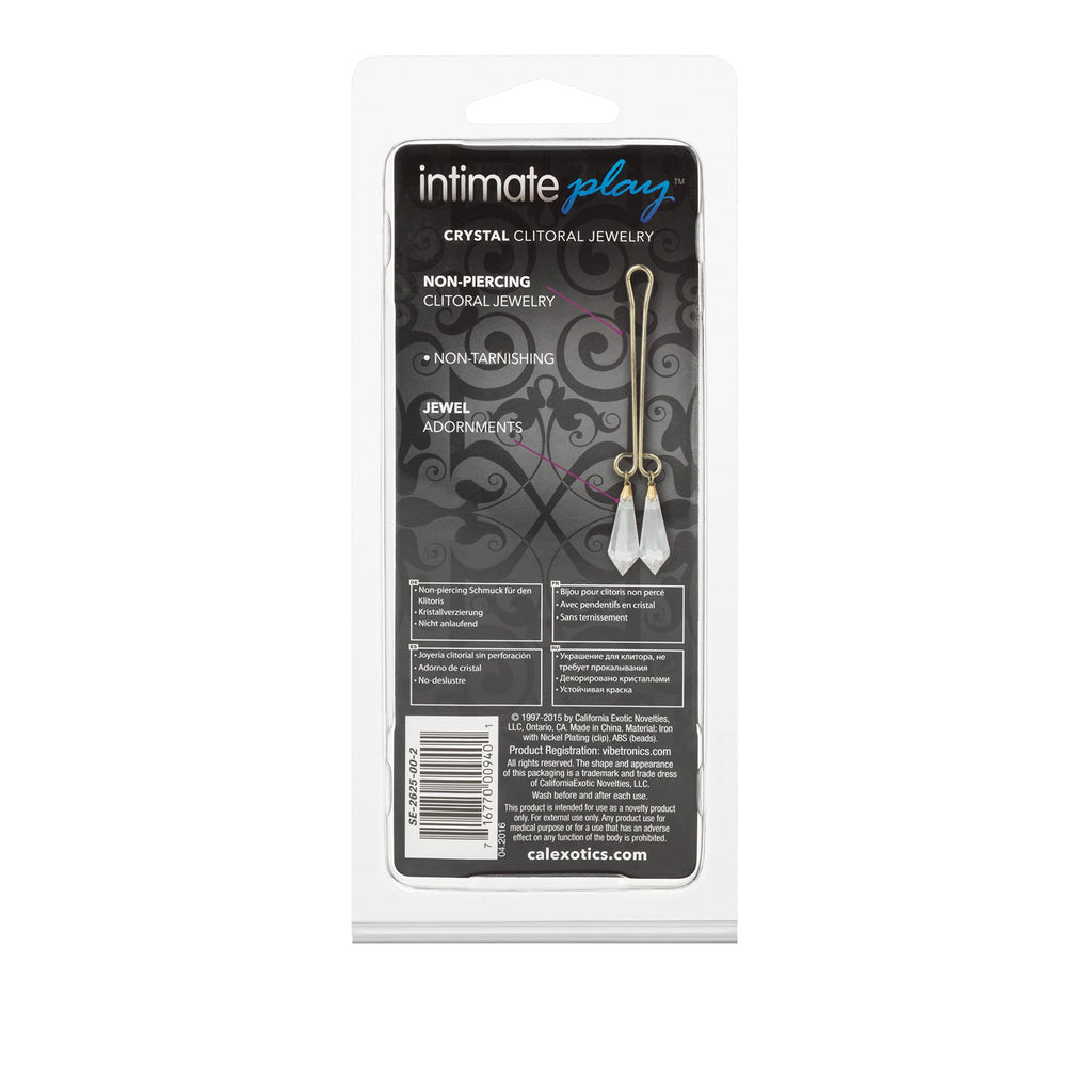 CalExotics Cleopatra Collection Crystal Clear Clitoral Jewelry – Non-Piercing Nickel-Free