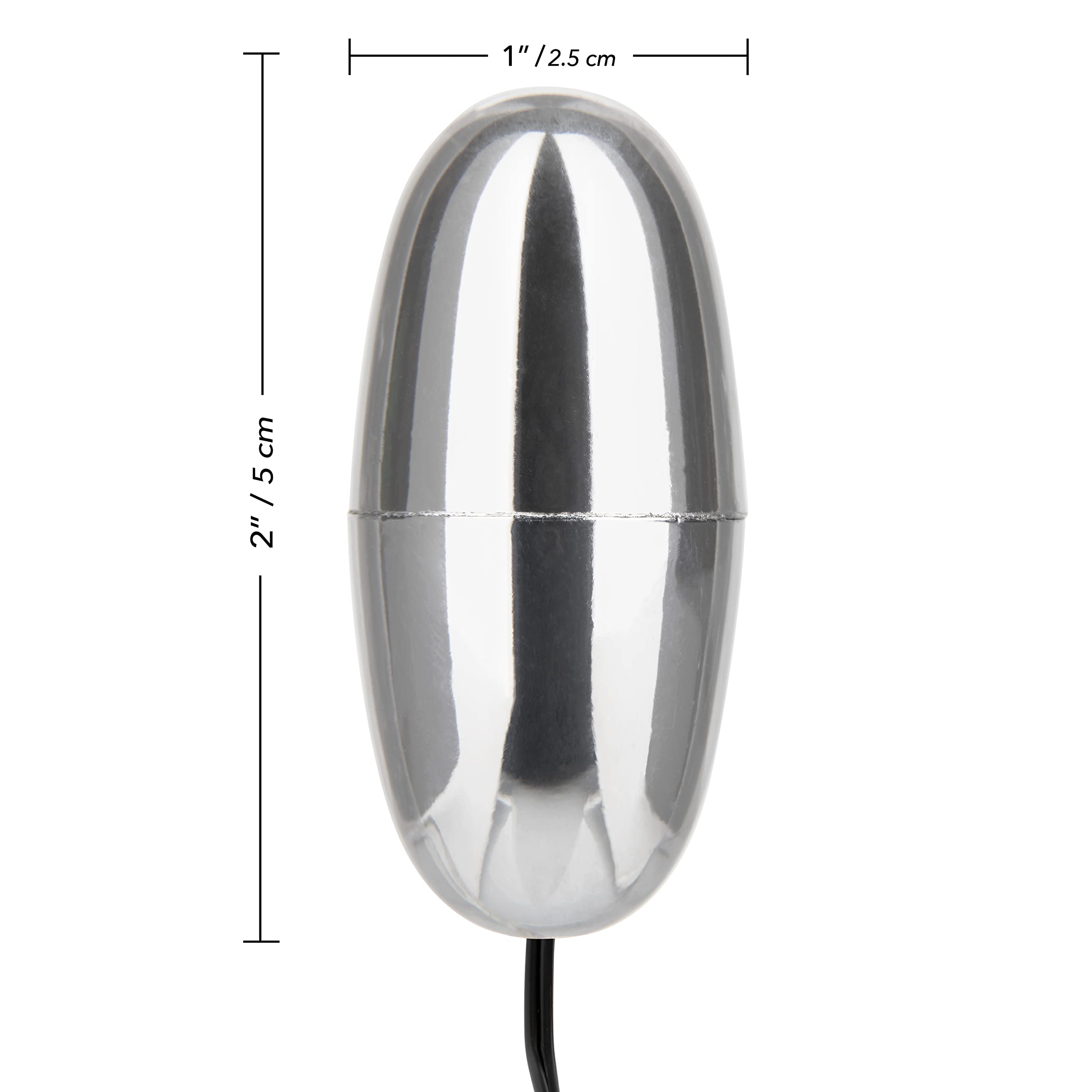 CalExotics Colt Multi-Speed Power Bullet Vibrator - Silver, ABS Plastic, Easy-Grip, 2 AA Batteries Required