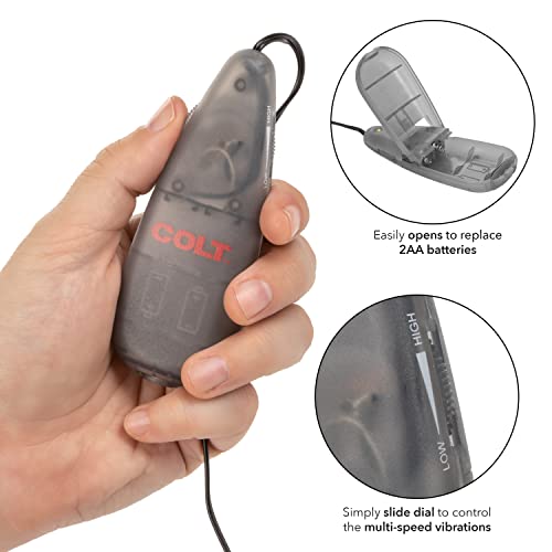 CalExotics Colt Multi-Speed Power Bullet Vibrator - Silver, ABS Plastic, Easy-Grip, 2 AA Batteries Required