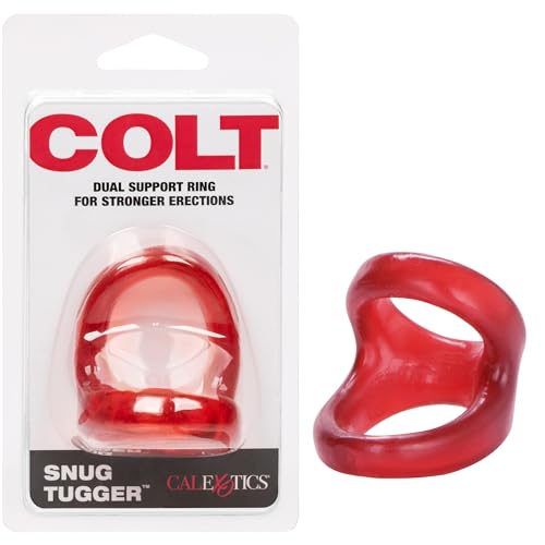 CalExotics Colt Snug Tugger Red Dual Enhancer Ring with Scrotum Support