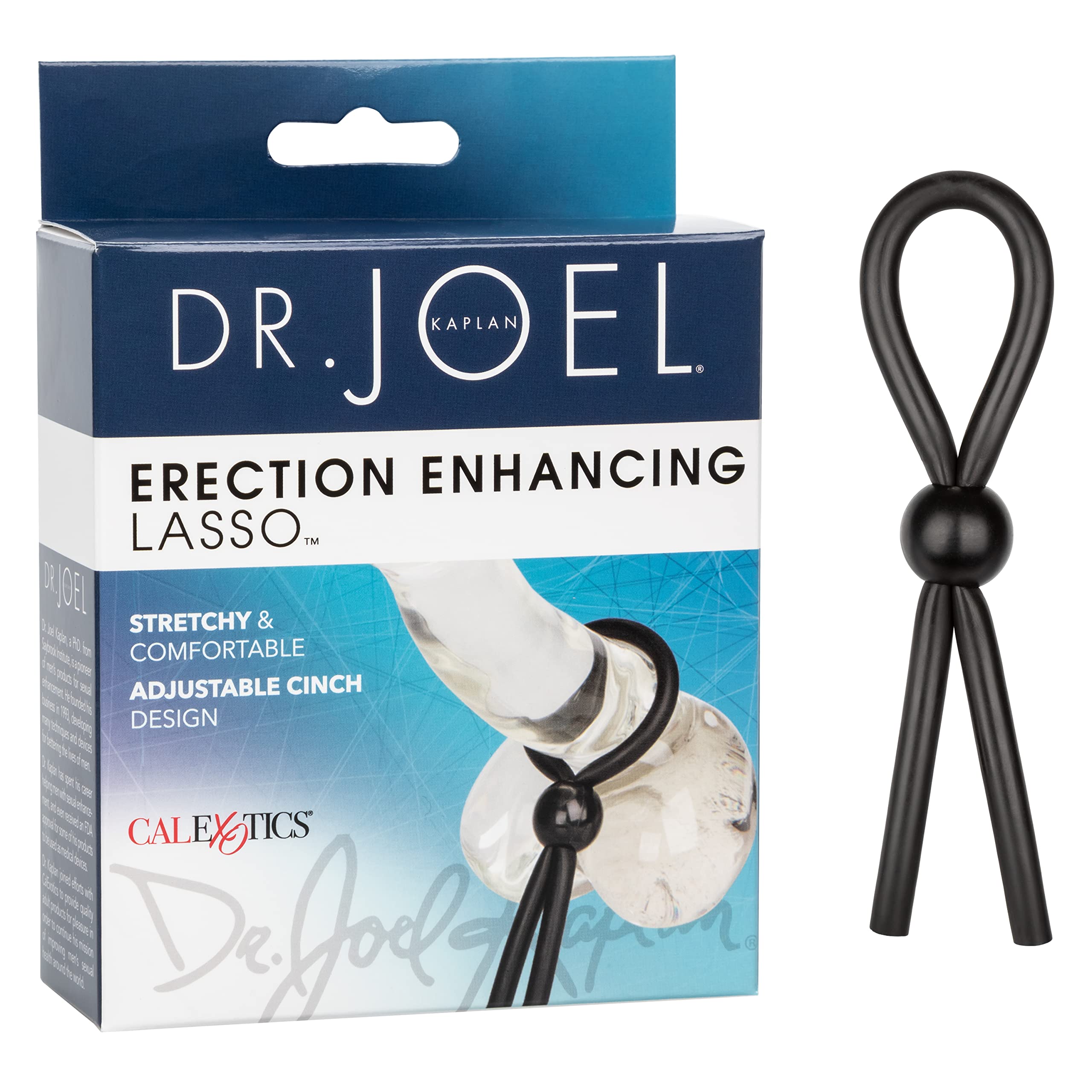 CalExotics Dr. Joel Kaplan Erection Enhancing Lasso Penis Ring - Black Adjustable