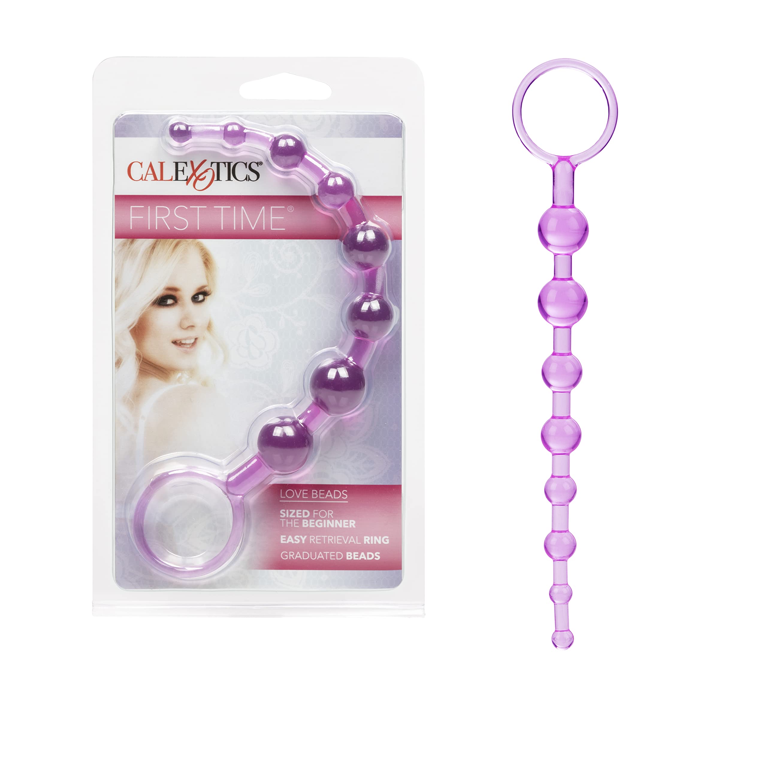 CalExotics First Time Love Beads - Pink Anal Beads for Beginners with Graduated Sizes