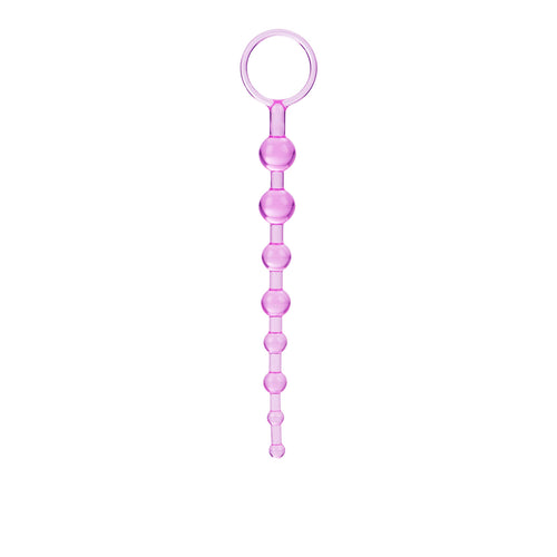 CalExotics First Time Love Beads - Pink Anal Beads for Beginners with Graduated Sizes