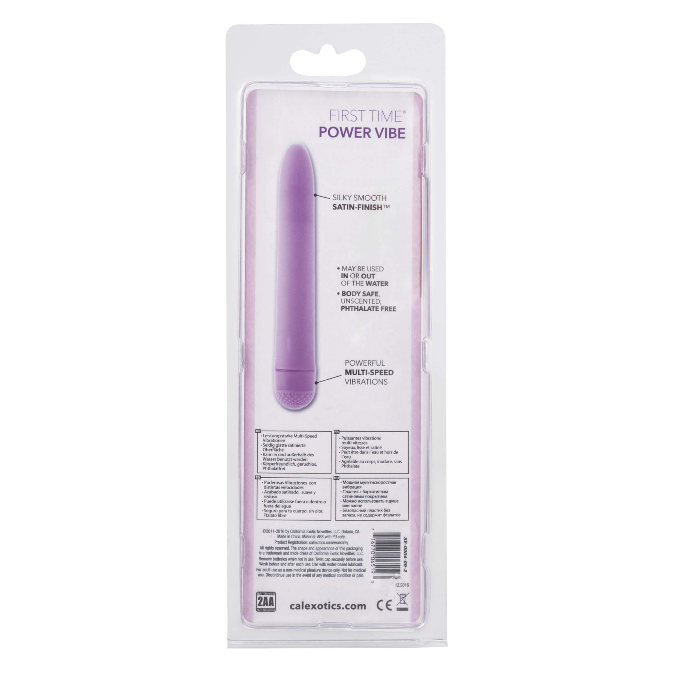 CalExotics First Time Power Vibe Bullet Vibrator, Purple, Multi-Speed, Waterproof