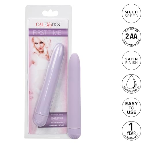 CalExotics First Time Power Vibe Bullet Vibrator, Purple, Multi-Speed, Waterproof