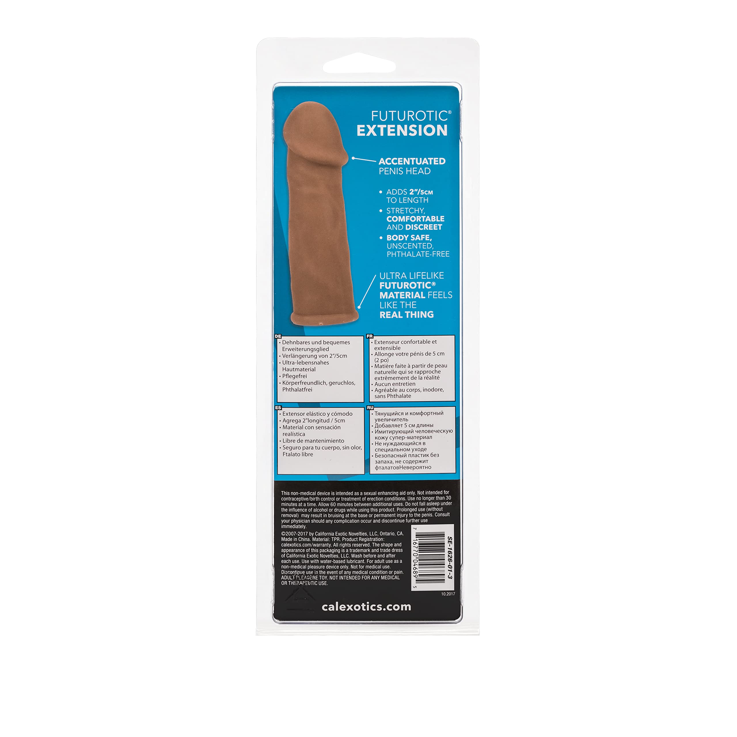CalExotics Futurotic Penis Extender – Brown, TPE, Adds 2 Inches