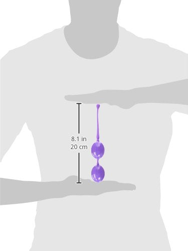 CalExotics Lamour Premium Weighted Pleasure System – Purple Silicone Kegel Balls with Retrieval Cord