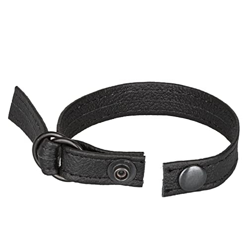 CalExotics Leather Cinch – Adjustable Penis Ring with Quick Release Snaps