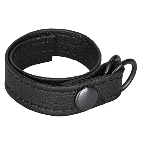 CalExotics Leather Cinch – Adjustable Penis Ring with Quick Release Snaps