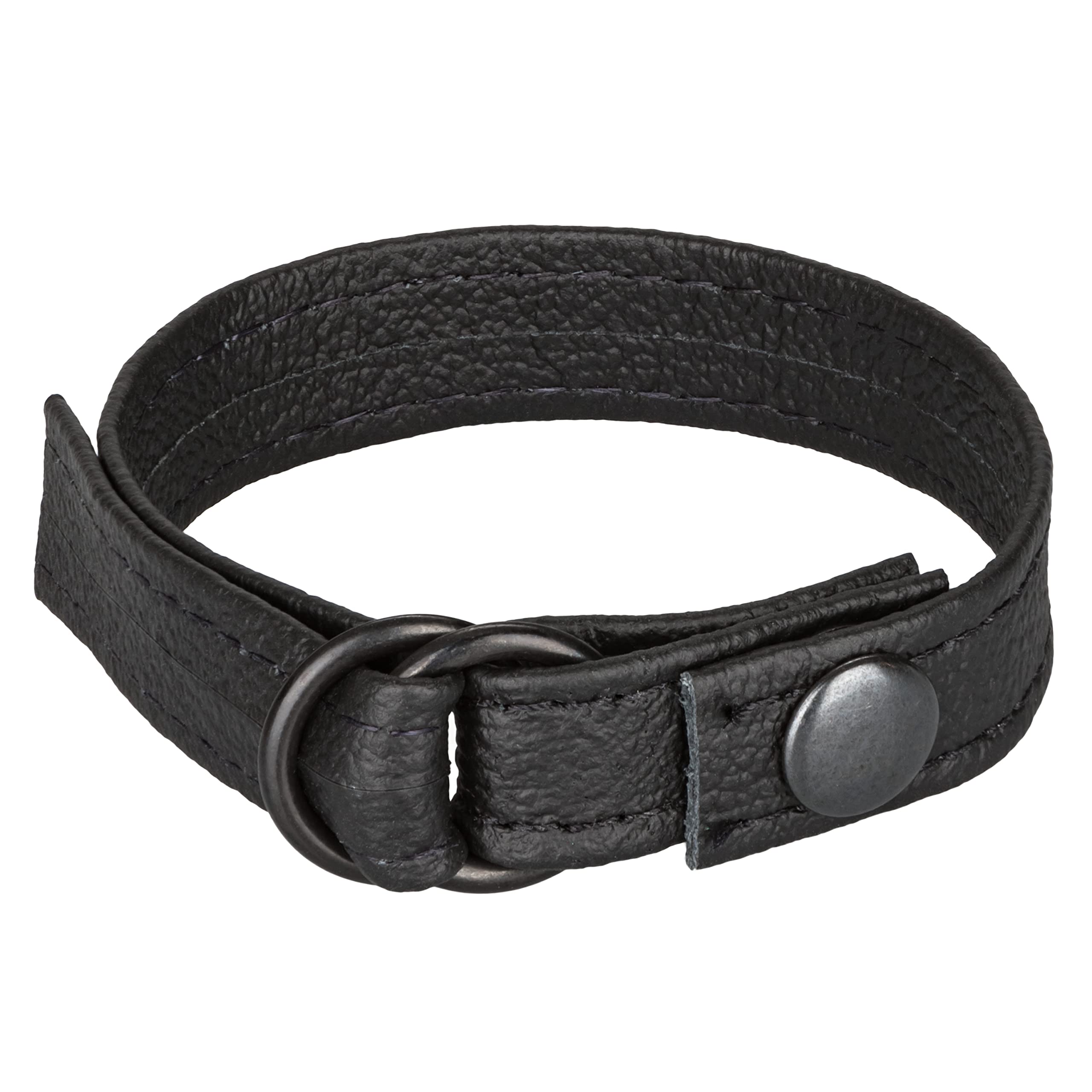 CalExotics Leather Cinch – Adjustable Penis Ring with Quick Release Snaps