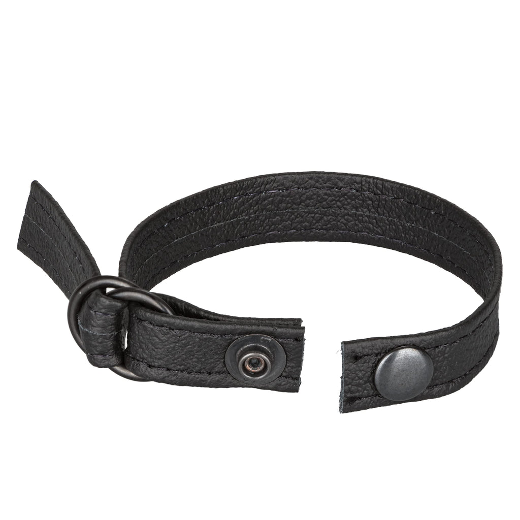 CalExotics Leather Cinch – Adjustable Penis Ring with Quick Release Snaps