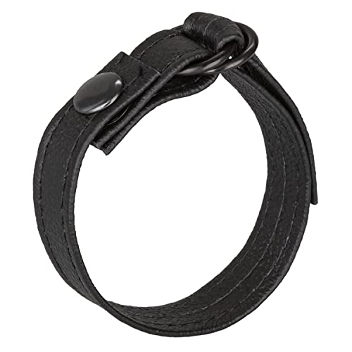 CalExotics Leather Cinch – Adjustable Penis Ring with Quick Release Snaps