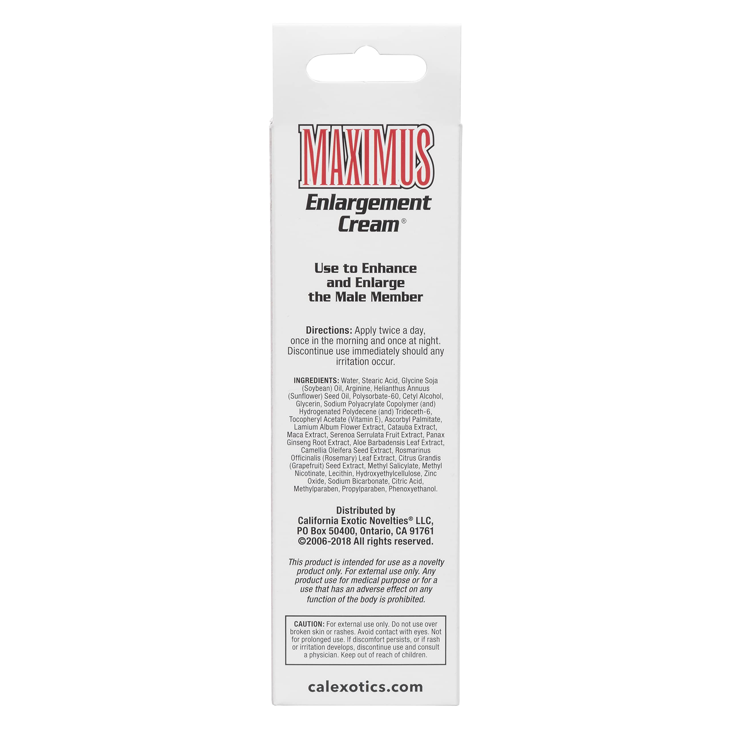 CalExotics Maximus Enlargement Cream – Homeopathic Formula, 1.5 fl oz