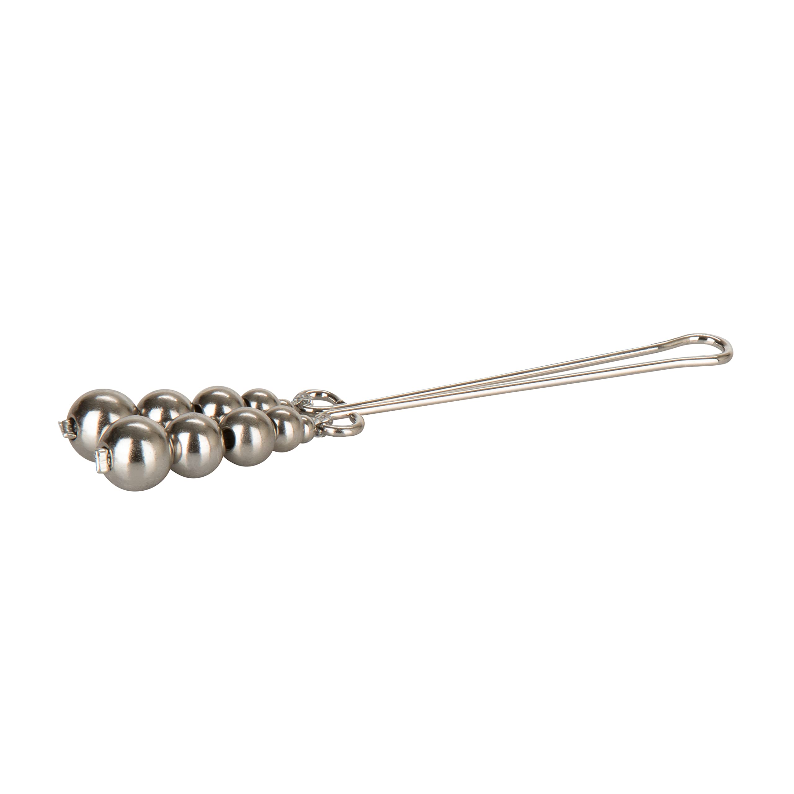 CalExotics Non-Piercing Nipple and Clitoral Jewelry Set – Silver (Adjustable, Nickel-Free)