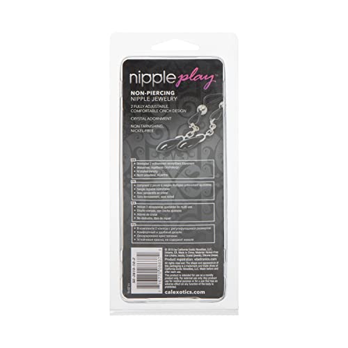 CalExotics Onyx/Black Silicone Non-Piercing Nipple Jewelry - Adjustable and Nickel-Free