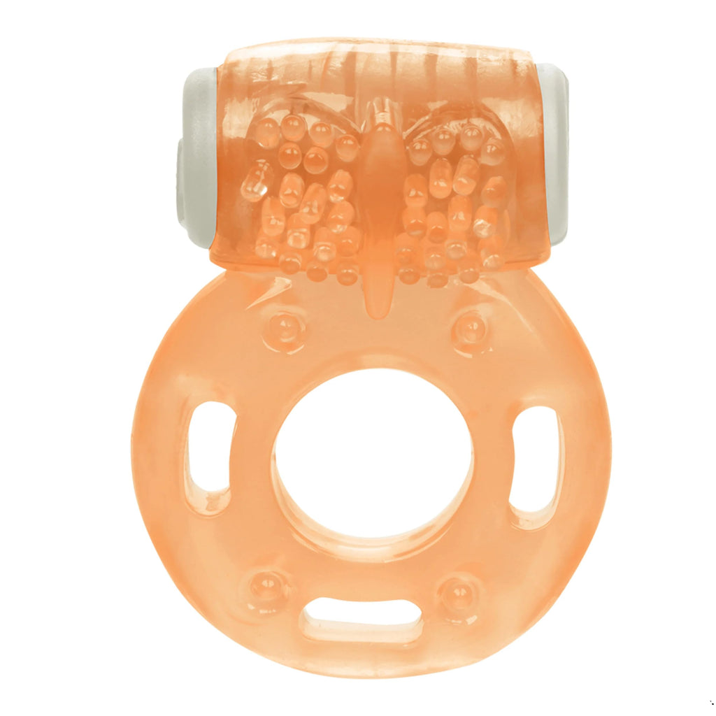 CalExotics Orange Vibrating Cock Ring – Waterproof, Body-Safe, Compact