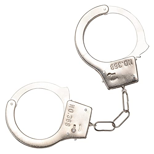 CalExotics Playful Furry Cuffs - Pink Metal Handcuffs with Removable Faux Fur and Safety Release