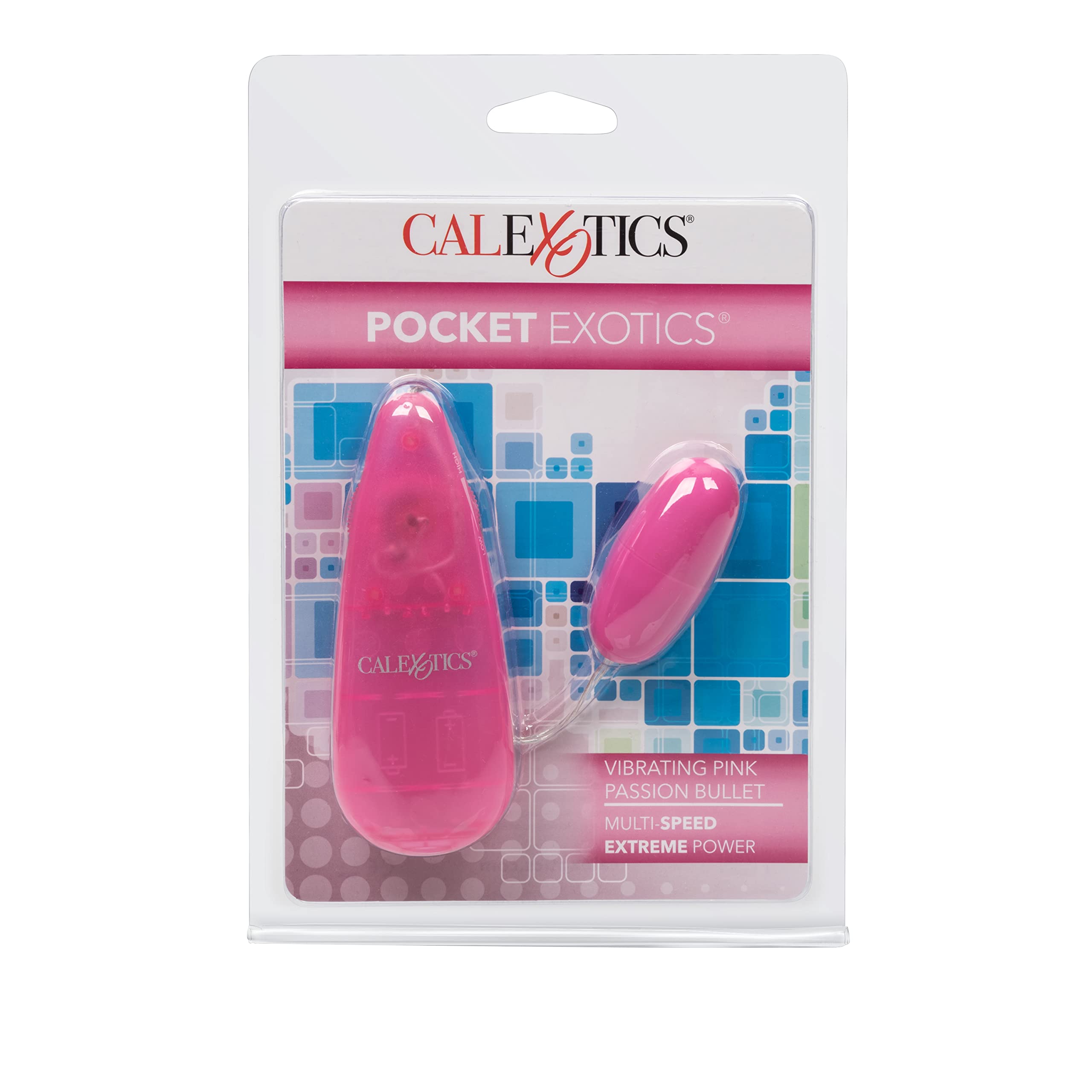 CalExotics Pocket Exotic Vibrating Pink Passion Bullet – Multi-Speed Satin Finish