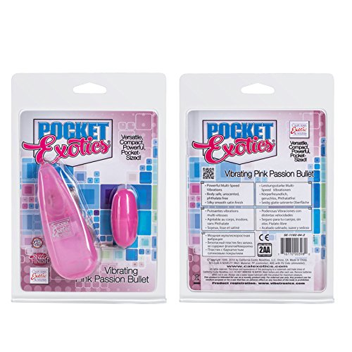 CalExotics Pocket Exotic Vibrating Pink Passion Bullet – Multi-Speed Satin Finish