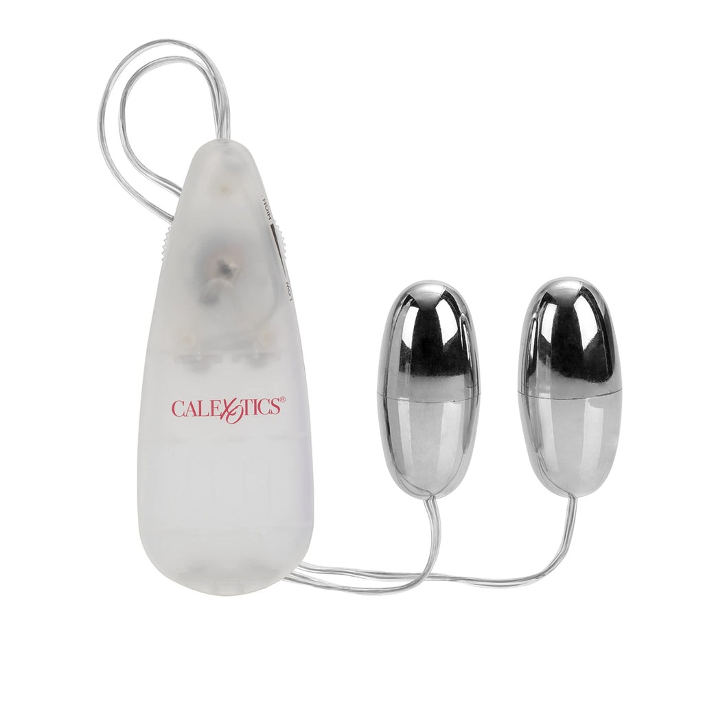 CalExotics Pocket Exotics Double Silver Bullet Vibrator with Wired Remote Control