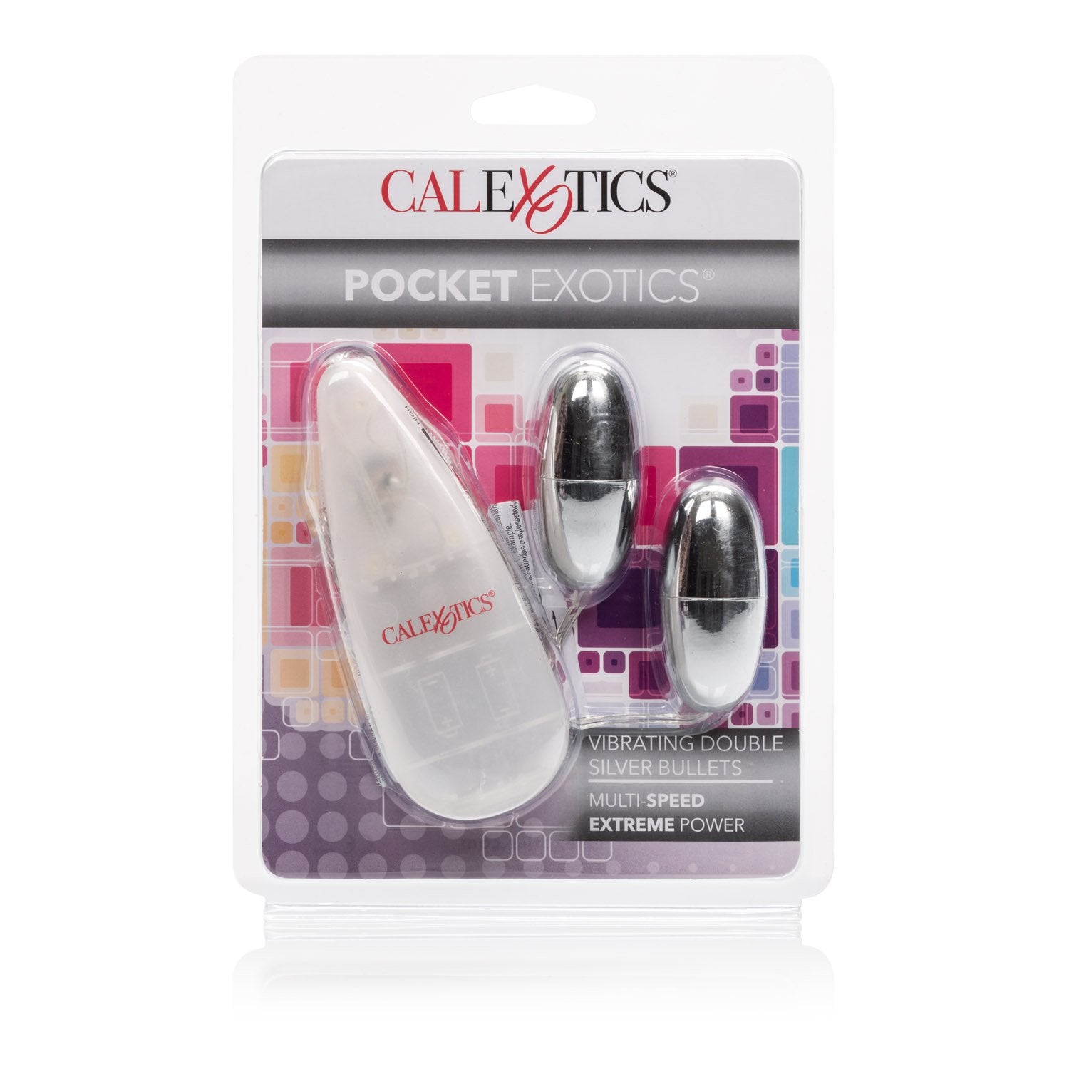 CalExotics Pocket Exotics Double Silver Bullet Vibrator with Wired Remote Control