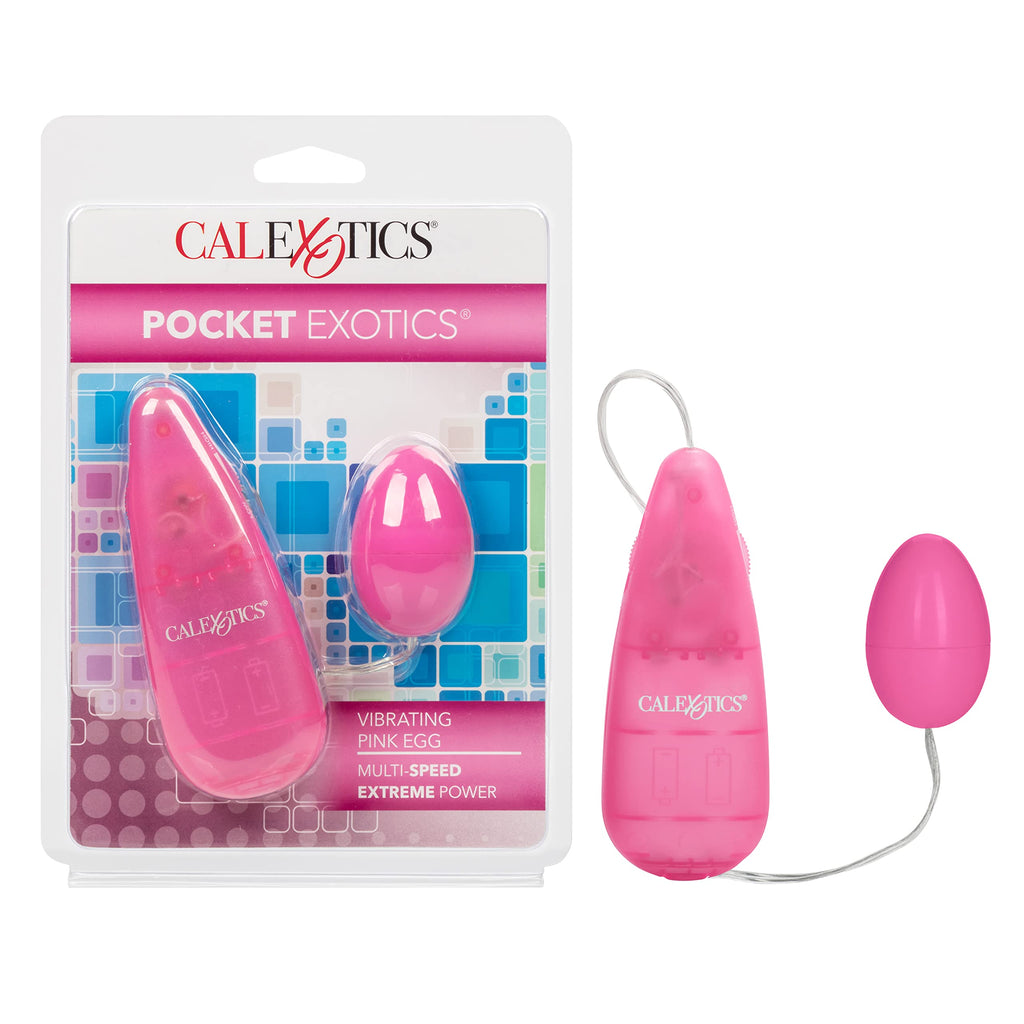 CalExotics Pocket Exotics Pink Passion Egg Vibrator with Multi-Speed Settings