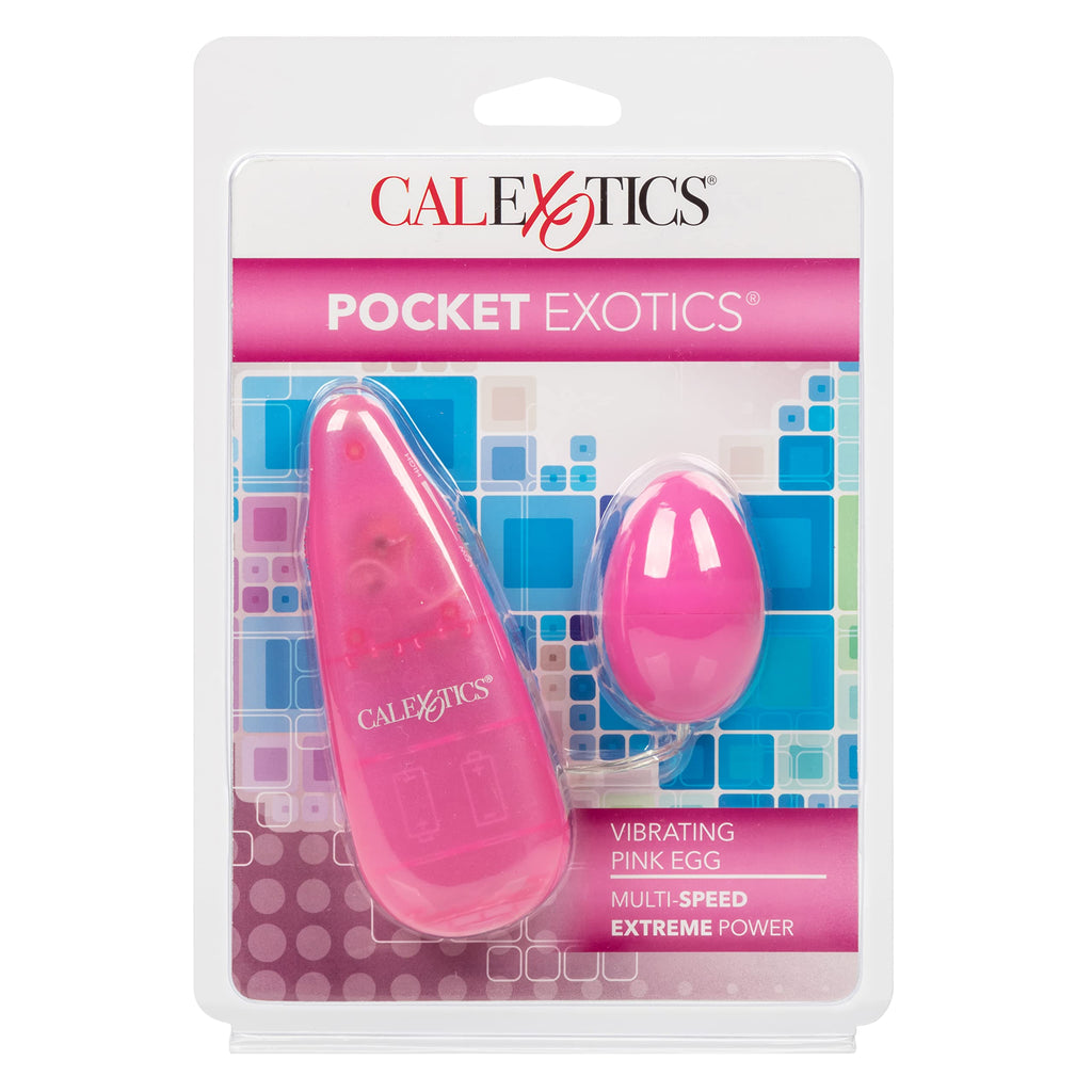 CalExotics Pocket Exotics Pink Passion Egg Vibrator with Multi-Speed Settings