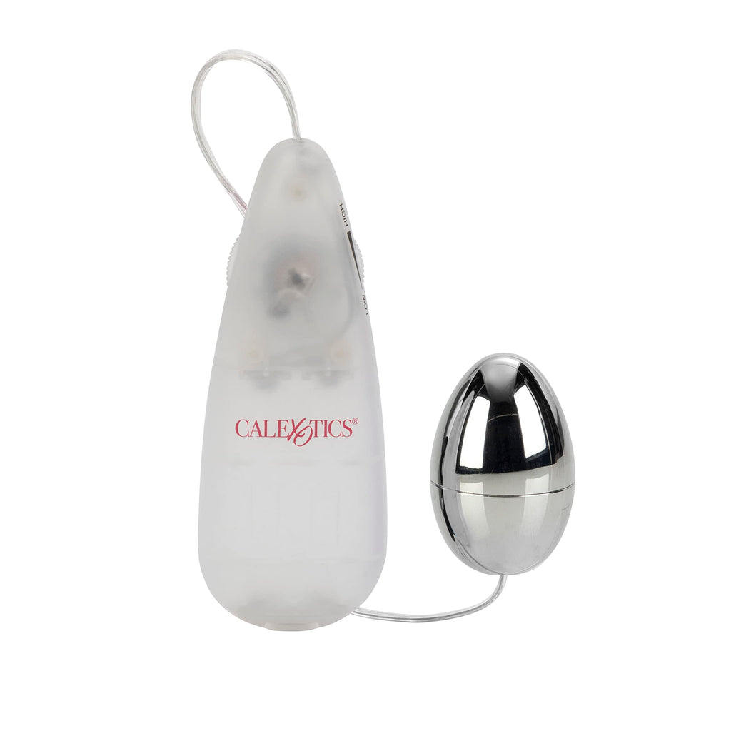 CalExotics Pocket Exotics Vibrating Silver Egg – Powerful Bullet Vibrator
