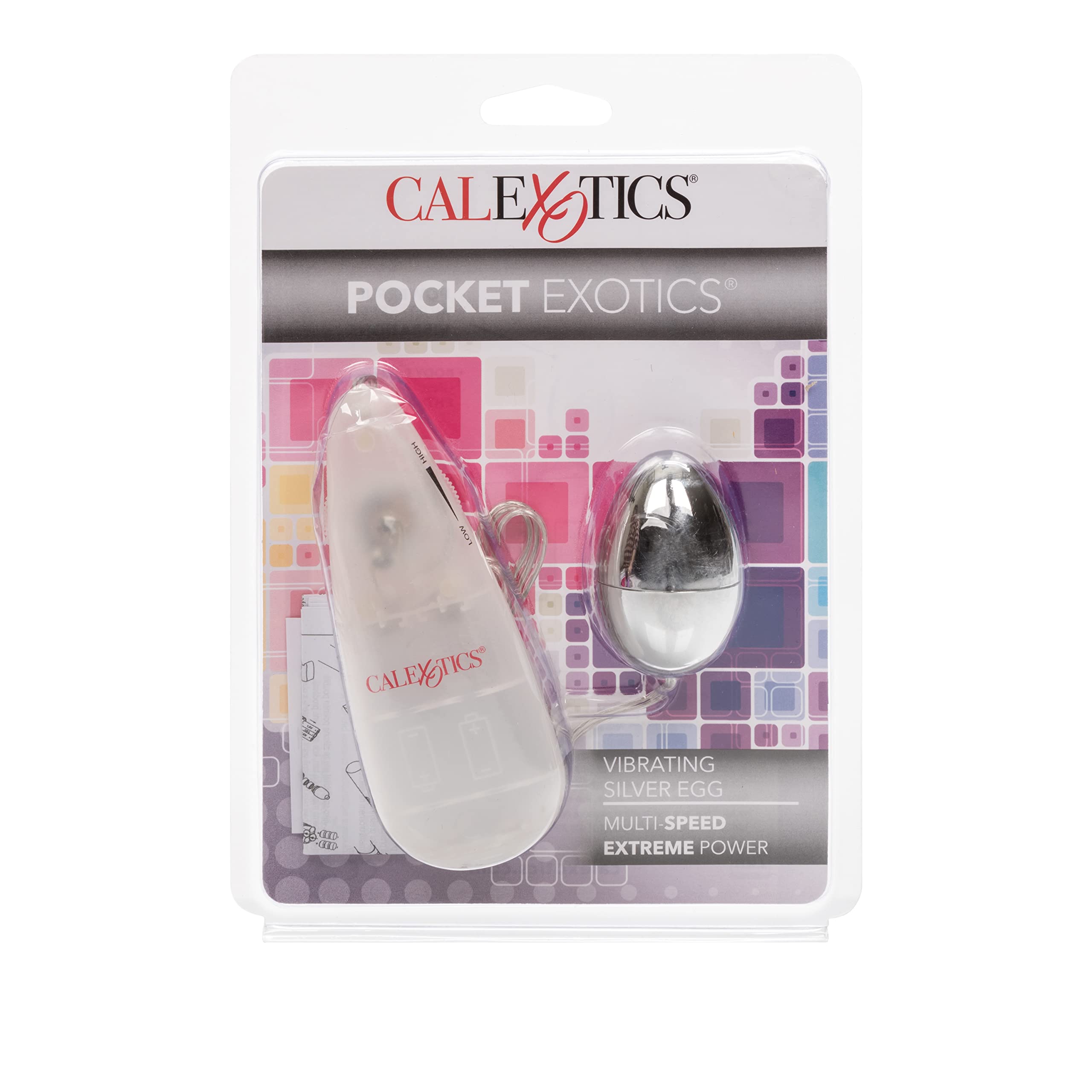 CalExotics Pocket Exotics Vibrating Silver Egg – Powerful Bullet Vibrator