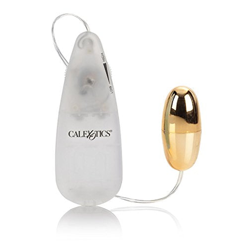 CalExotics Pocket Exotics Wired Bullet Vibrator – Compact Multi-Speed Vibe Egg for Couples or Solo Play, Gold